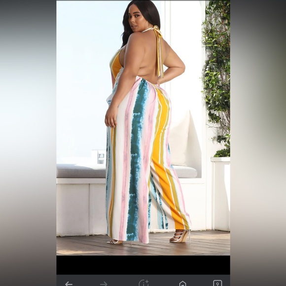 NWT fashion nova Maldives printed jumpsuit - Picture 3 of 7